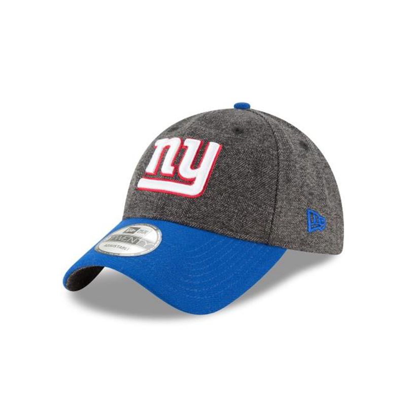 NFL New York Giants Tweed Turn 9Twenty Adjustable (STL2953) - Grey New Era Caps